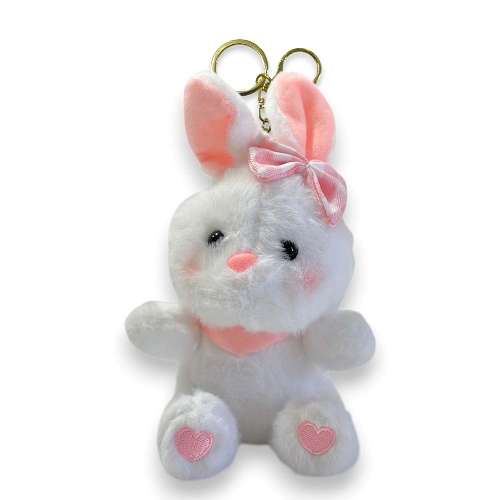 4495 TAVŞAN ANAHTARLIK 12 CM-BEYAZ
