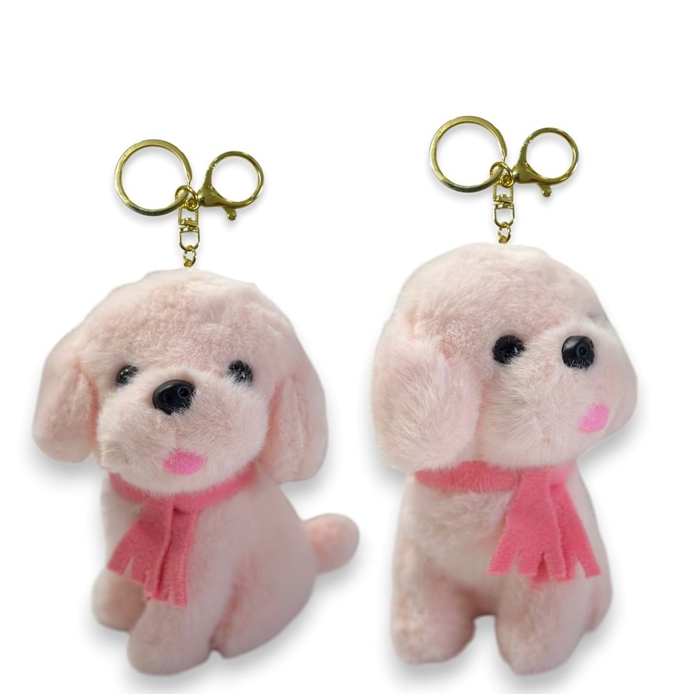 4500 KÖPEK ANAHTARLIK 12 CM-PEMBE
