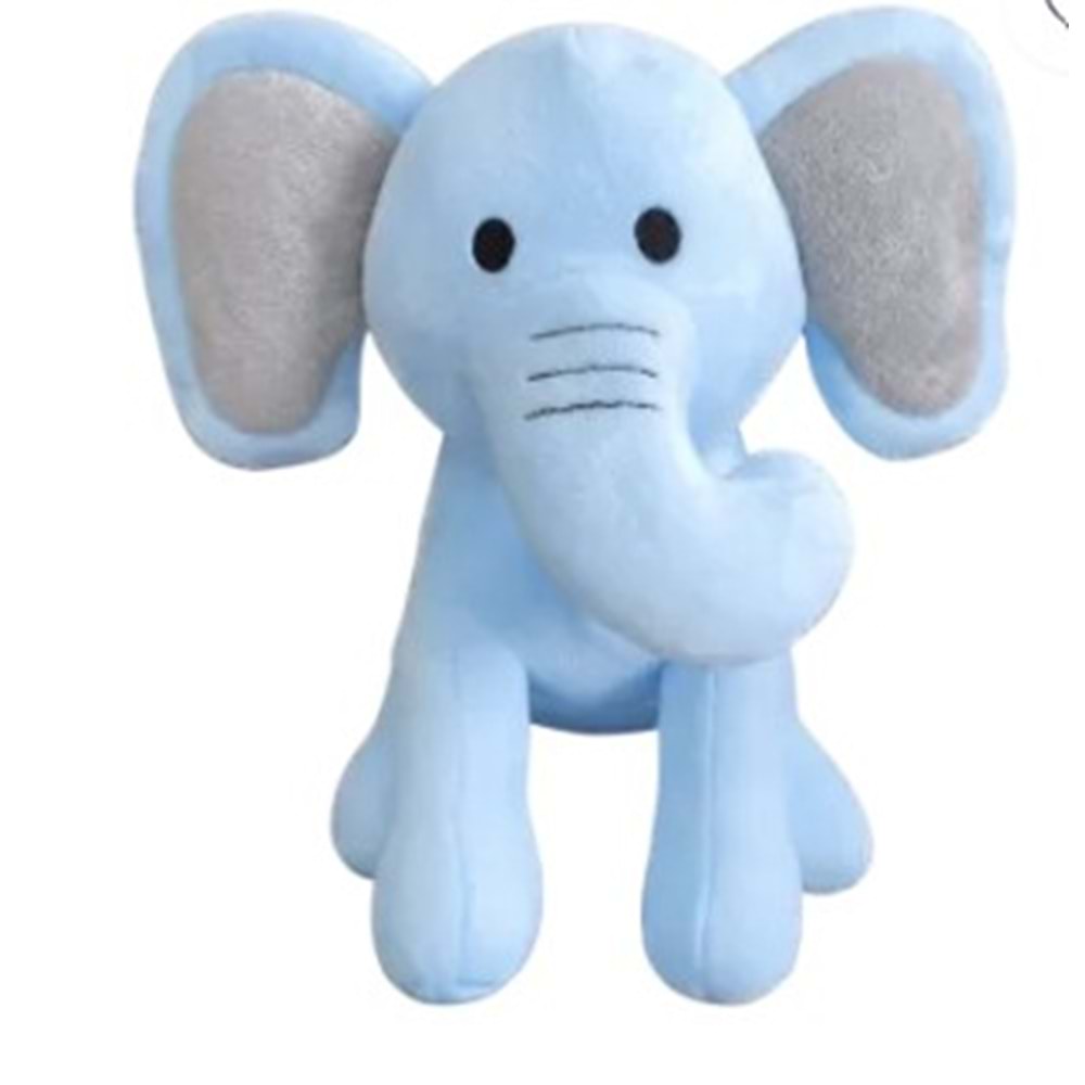 1250 BOBBİ ELEPHANT 25 CM-MAVİ