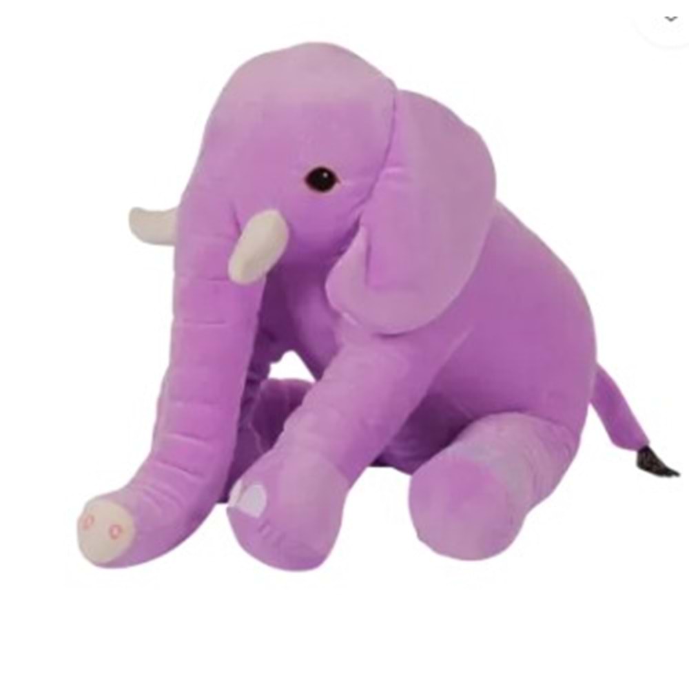 1277 OTURAN DİŞLİ FİL 40 CM-LİLA
