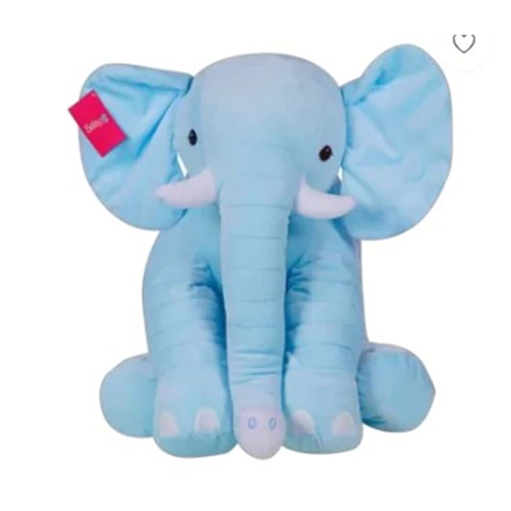 1277 OTURAN DİŞLİ FİL 40 CM-MAVİ