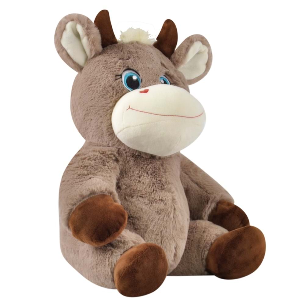 8006 OTURAN SEVİMLİ İNEK 40 CM-KAHVERENGİ