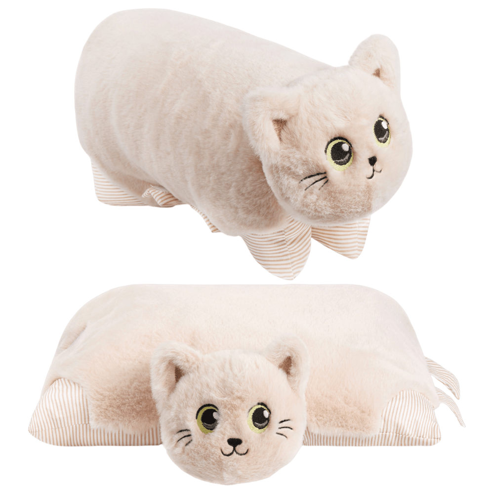 2145 CAT PILLOW 35 CM-BEJ