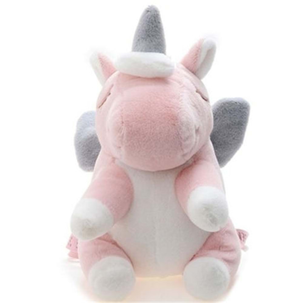 9804 KANATLI UNICORN SIRT ÇANTASI 30 CM-PEMBE