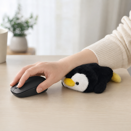 4573 PENGUEN FİGÜRLÜ BİLEK DESTEĞİ 16 CM -SİYAH