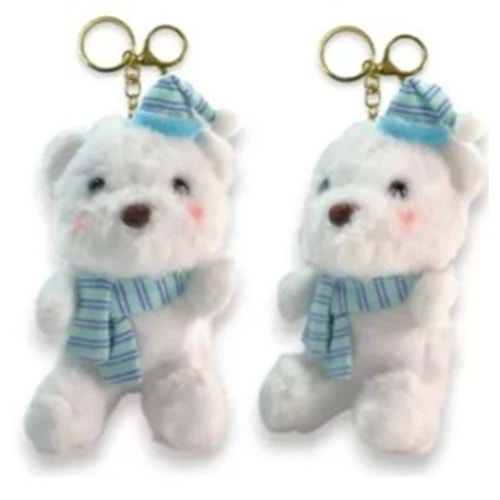 4492 AYICIK ANAHTARLIK 12 CM-BEYAZ