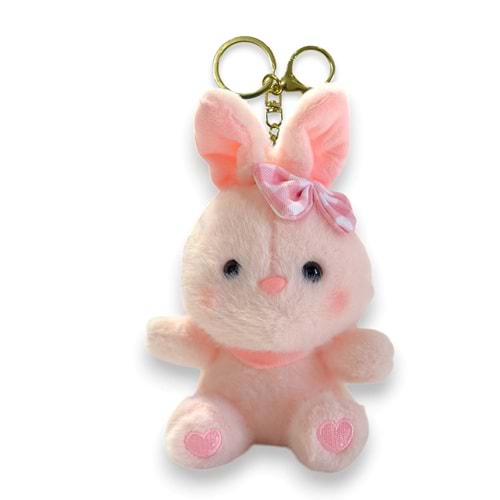 4495 TAVŞAN ANAHTARLIK 12 CM-PEMBE