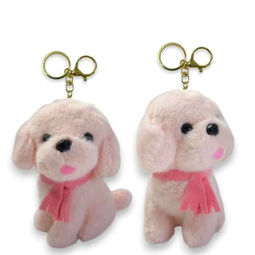 4500 KÖPEK ANAHTARLIK 12 CM-PEMBE