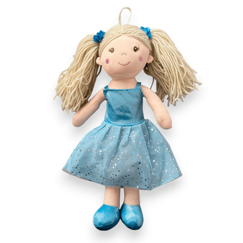 1543 LİNA BEBEK 37 CM-MAVİ
