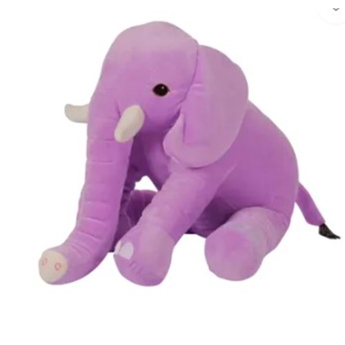 1277 OTURAN DİŞLİ FİL 40 CM-LİLA