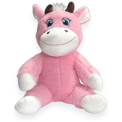 8007 OTURAN SEVİMLİ İNEK 30 CM-PEMBE