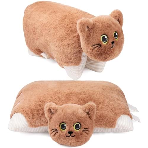 2145 CAT PILLOW 35 CM-KAHVERENGİ