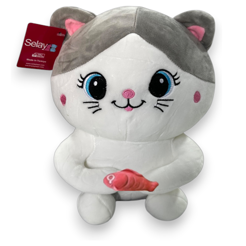 1469 BALIKÇI KEDİ 30 CM-GRİ
