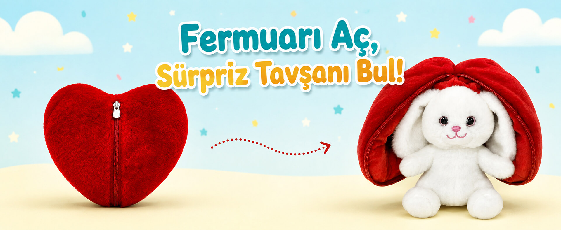 fermuarı aç süpriz tavşanı bul