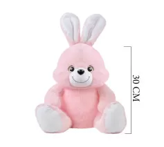 OTURAN SEVİMLİ TAVŞAN 30 CM PEMBE