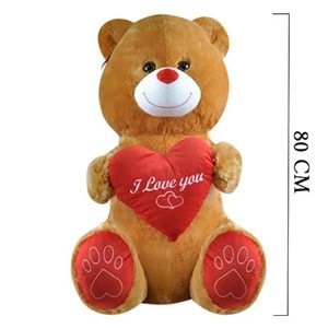 1028 SEVİMLİ AYI 80 CM-KAHVERENGİ